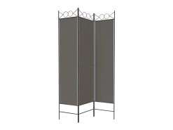 Best Biombo divisor de 3 paneles de tela 120x200 cm ES753659 Gris antracita