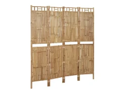 Biombo-Biombo divisor de 4 paneles 160x180 cm ES832794 Marru00f3n