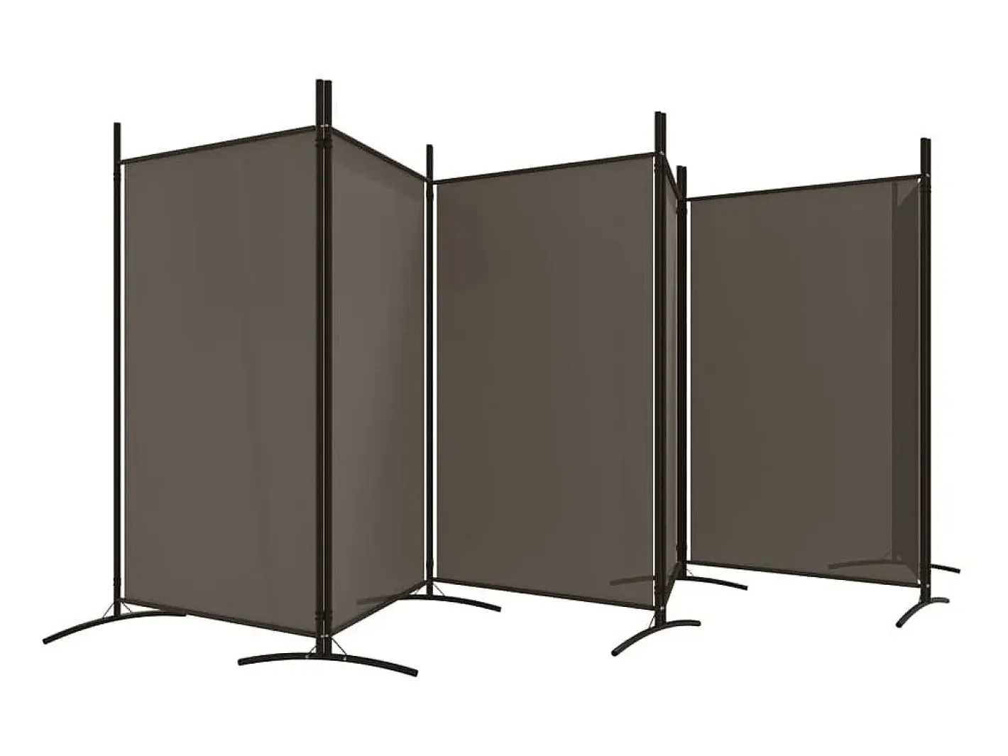 Hot Biombo divisor de 6 paneles de tela 520x180 cm ES709743 Gris antracita