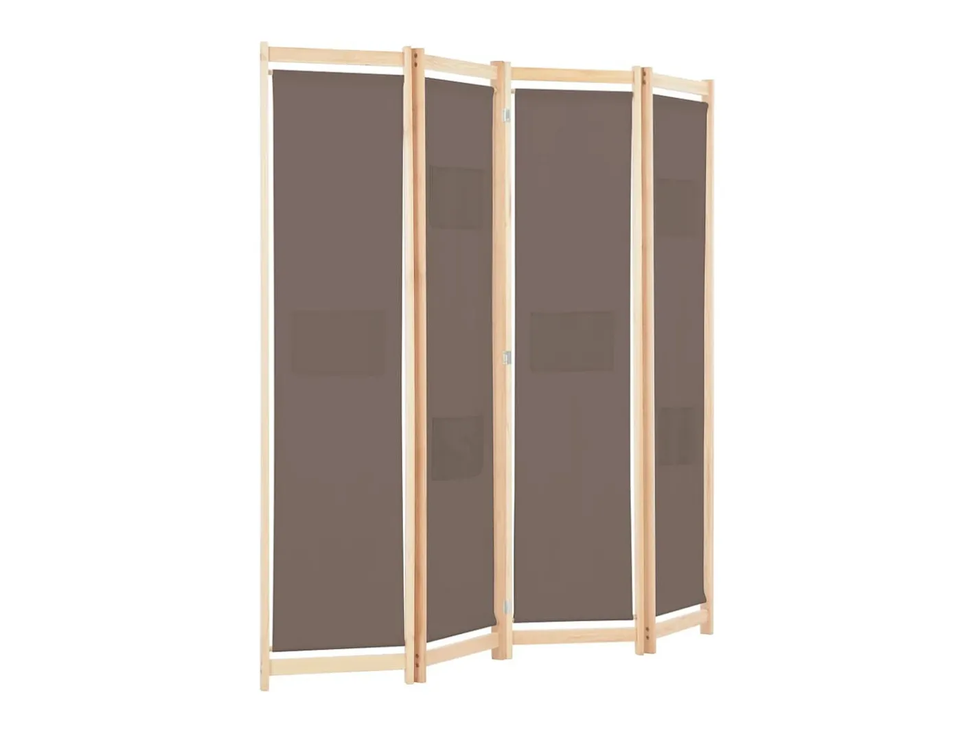 Biombo divisor de 4 paneles de tela marrón 160x170x4 cm ES512457 Marru00f3n Sale