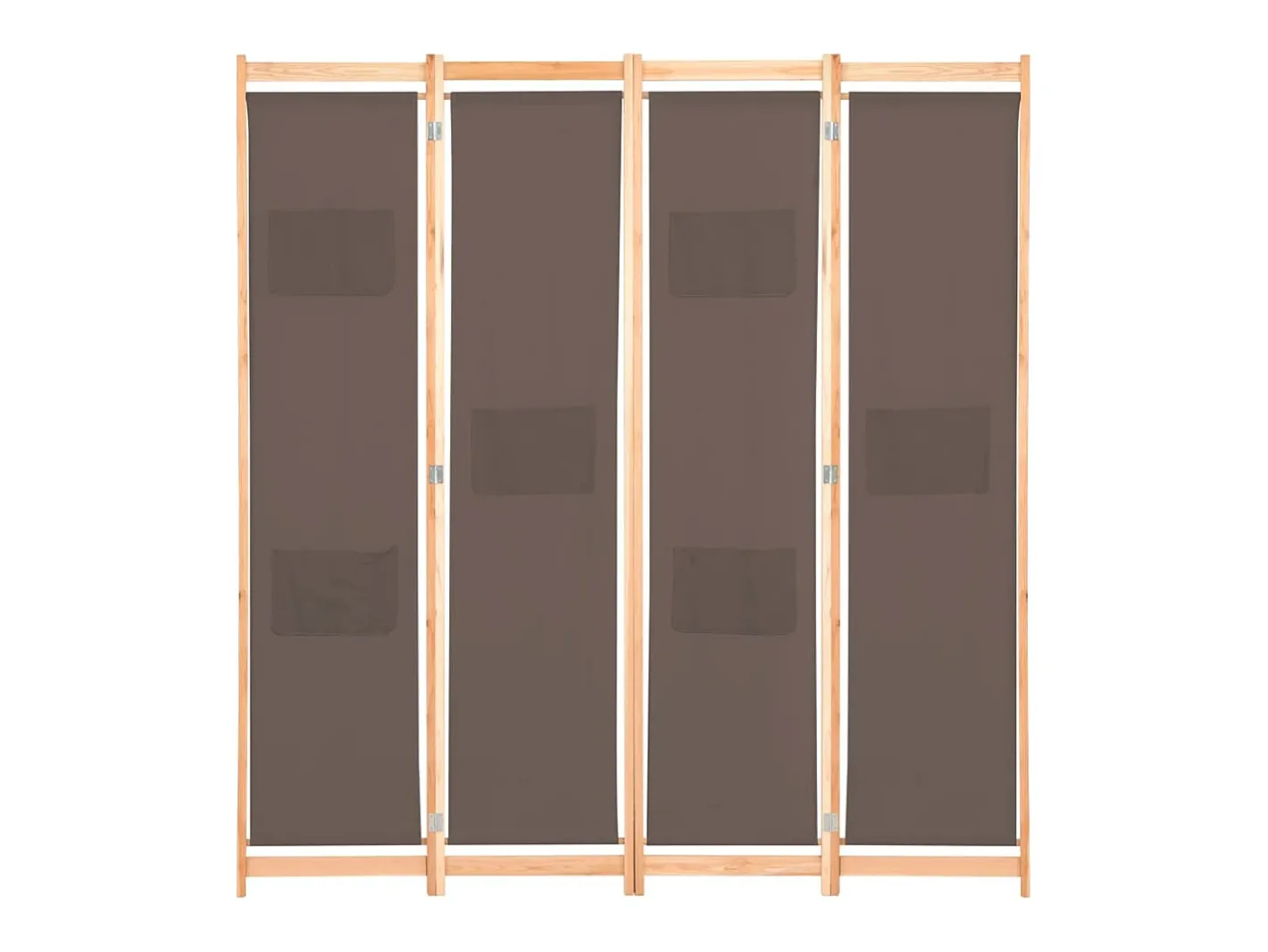 Biombo divisor de 4 paneles de tela marrón 160x170x4 cm ES512457 Marru00f3n Sale