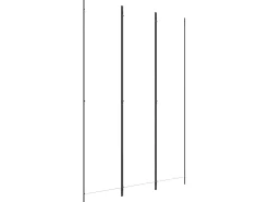 Outlet Biombo divisor de 3 paneles de tela 150x220 cm ES924909 Blanco