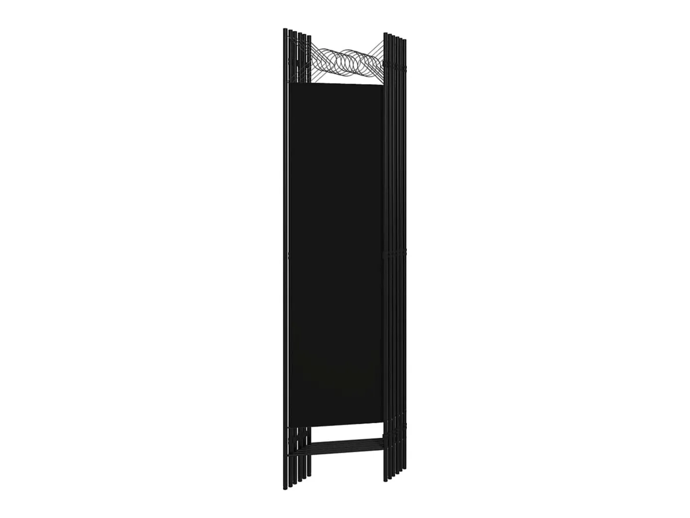Biombo-Biombo divisor de 6 paneles 240x180 cm ES687438 Negro
