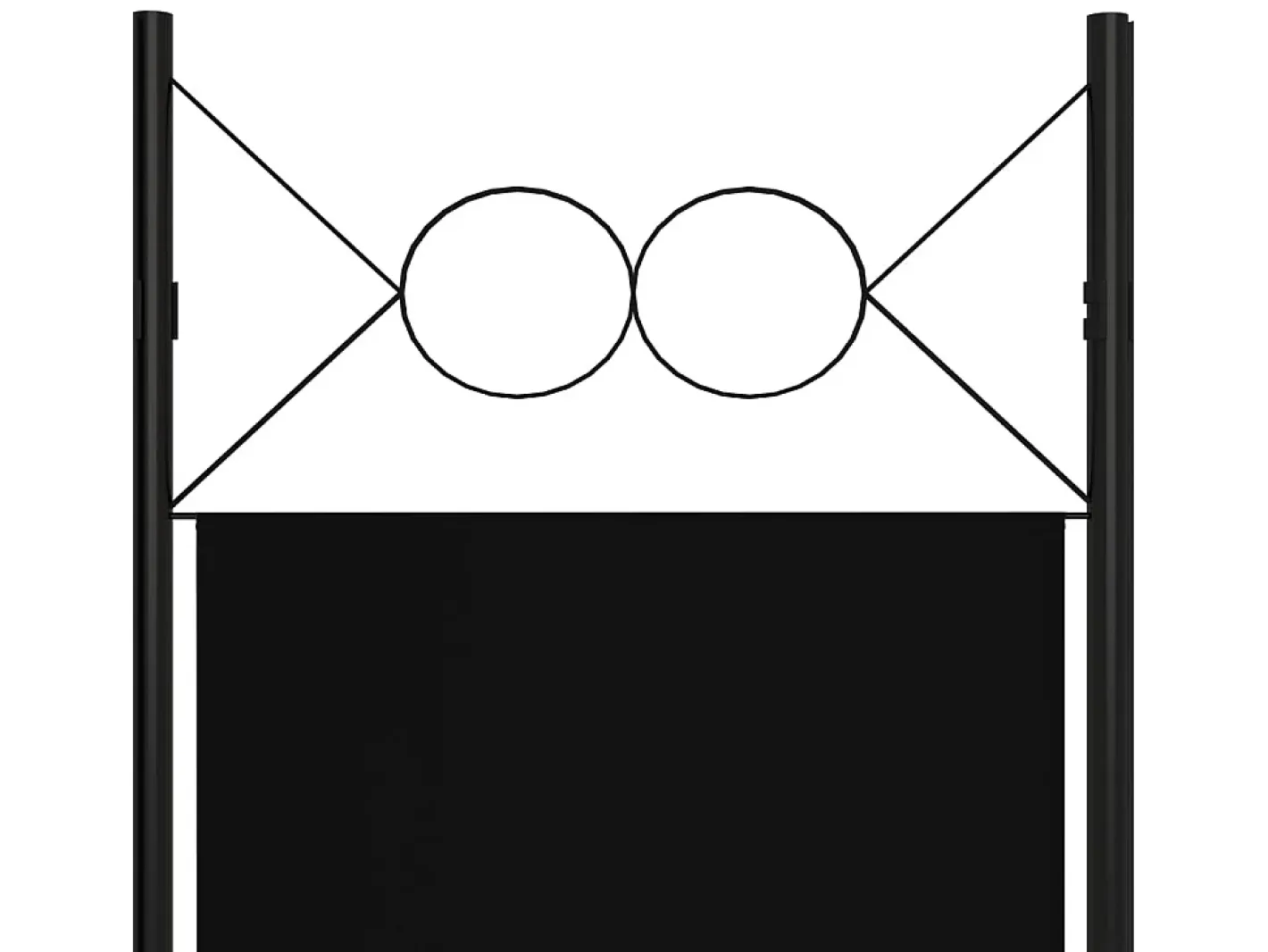 Biombo-Biombo divisor de 4 paneles 160x180 cm ES133246 Negro