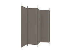 Biombo-Biombo divisor de 5 paneles de tela 250x220 cm ES201364 Gris antracita