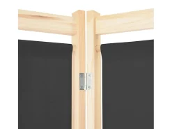 Biombo-Biombo divisor de 4 paneles de tela 160x170x4 cm ES754646 Gris