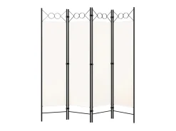 Biombo-Biombo divisor de 4 paneles 160x180 cm ES496126 Blanco