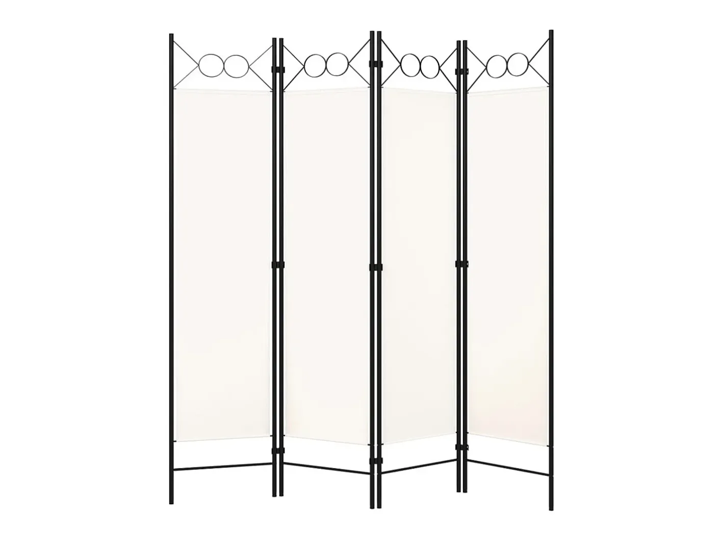 Biombo-Biombo divisor de 4 paneles 160x180 cm ES496126 Blanco