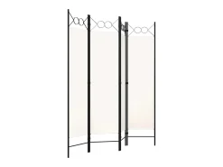 Biombo-Biombo divisor de 4 paneles 160x180 cm ES496126 Blanco