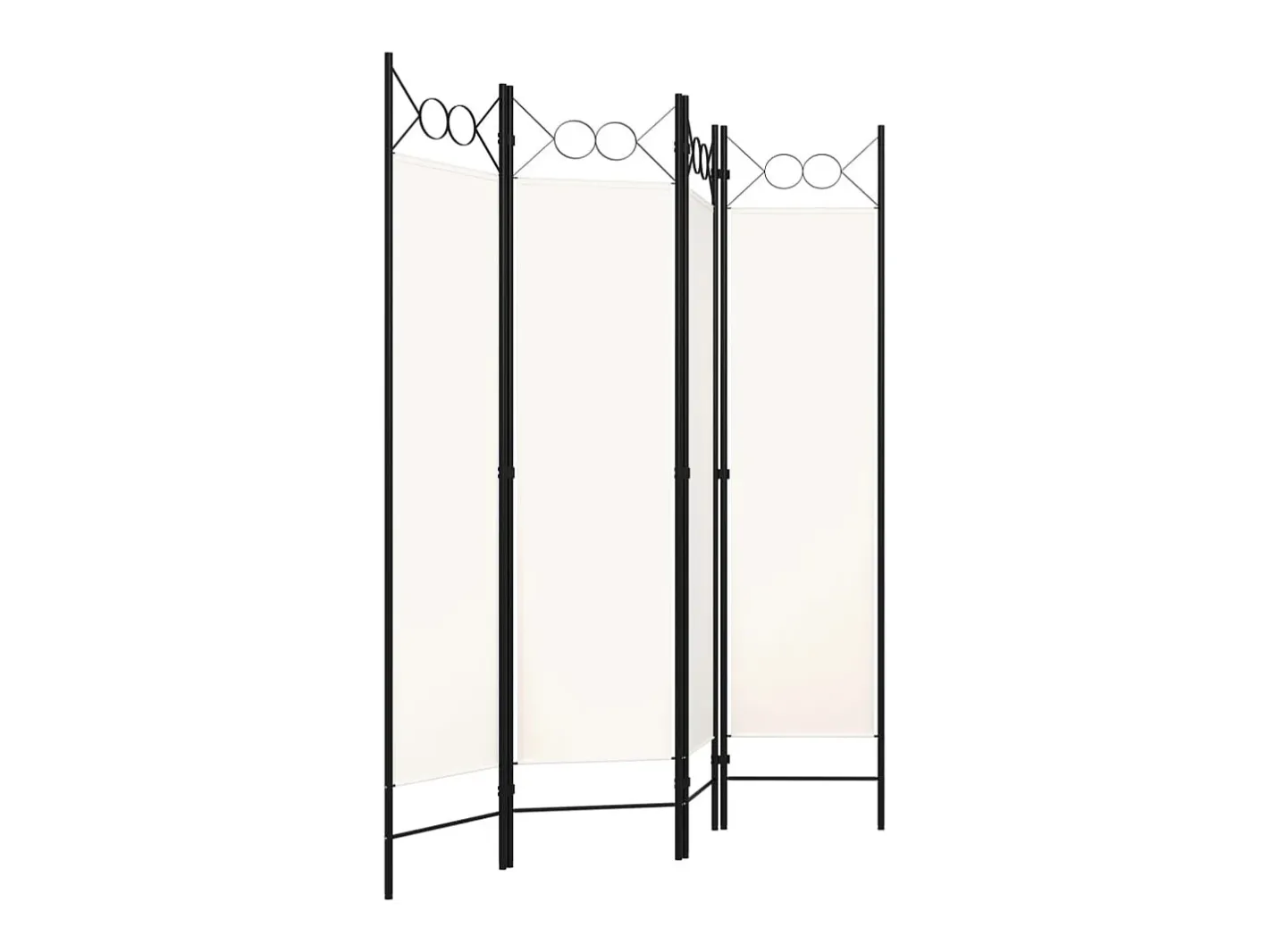 Biombo-Biombo divisor de 4 paneles 160x180 cm ES496126 Blanco