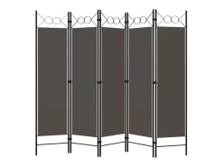 Online Biombo divisor de 5 paneles 200x180 cm ES638366 Gris antracita