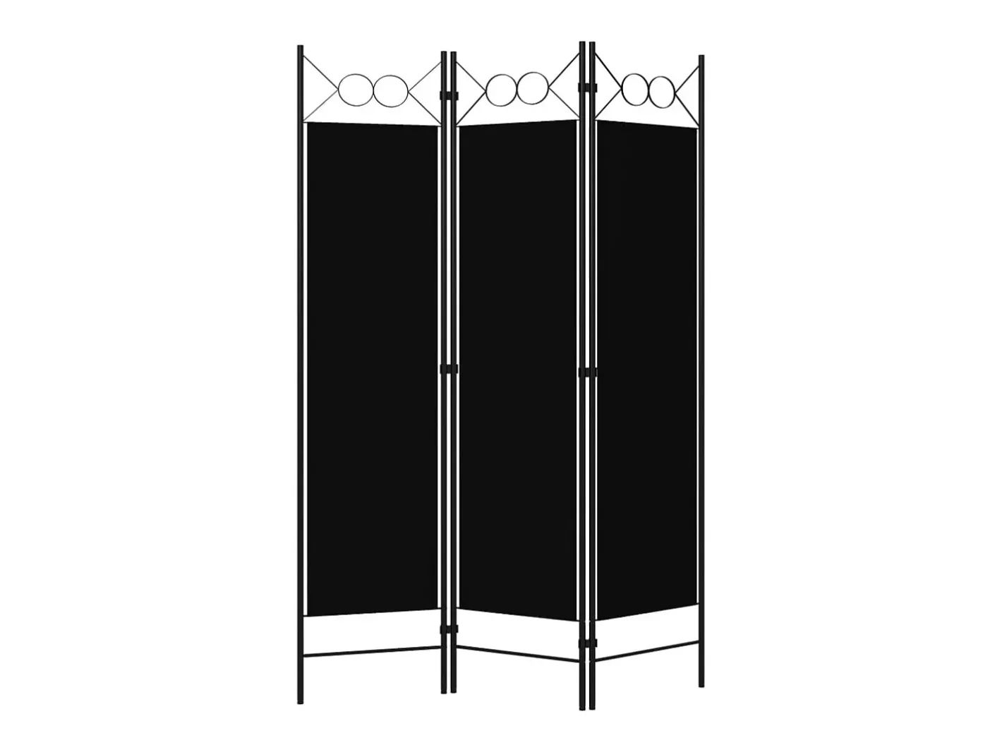 Biombo-Biombo divisor de 3 paneles 120x180 cm ES918574 Negro
