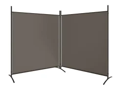 Biombo-Biombo divisor de 2 paneles de tela 348x180 cm ES674744 Gris antracita
