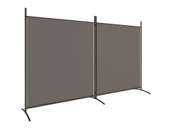 Biombo-Biombo divisor de 2 paneles de tela 348x180 cm ES674744 Gris antracita