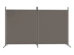 Biombo-Biombo divisor de 2 paneles de tela 348x180 cm ES674744 Gris antracita