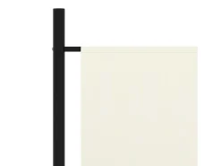 Outlet Biombo divisor de 3 paneles tela blanco 260x180 cm ES410188 Crema