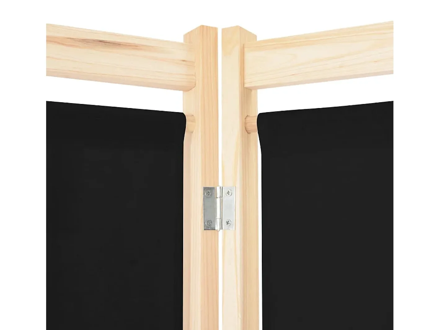 Biombo divisor de 6 paneles de tela 240x170x4 cm ES874972 Negro Best