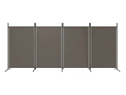 Biombo divisor de 4 paneles de tela 346x180 cm ES275685 Gris antracita Best