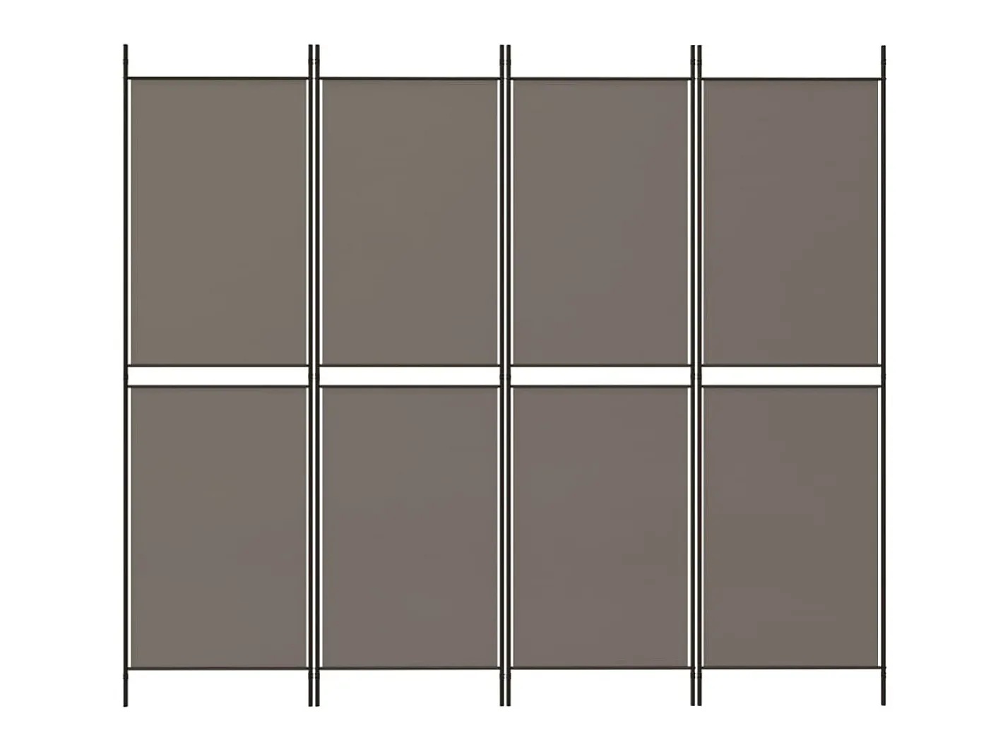 Sale Biombo divisor de 4 paneles de tela 200x180 cm ES924205 Gris antracita