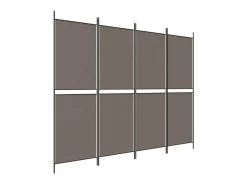 Sale Biombo divisor de 4 paneles de tela 200x180 cm ES924205 Gris antracita