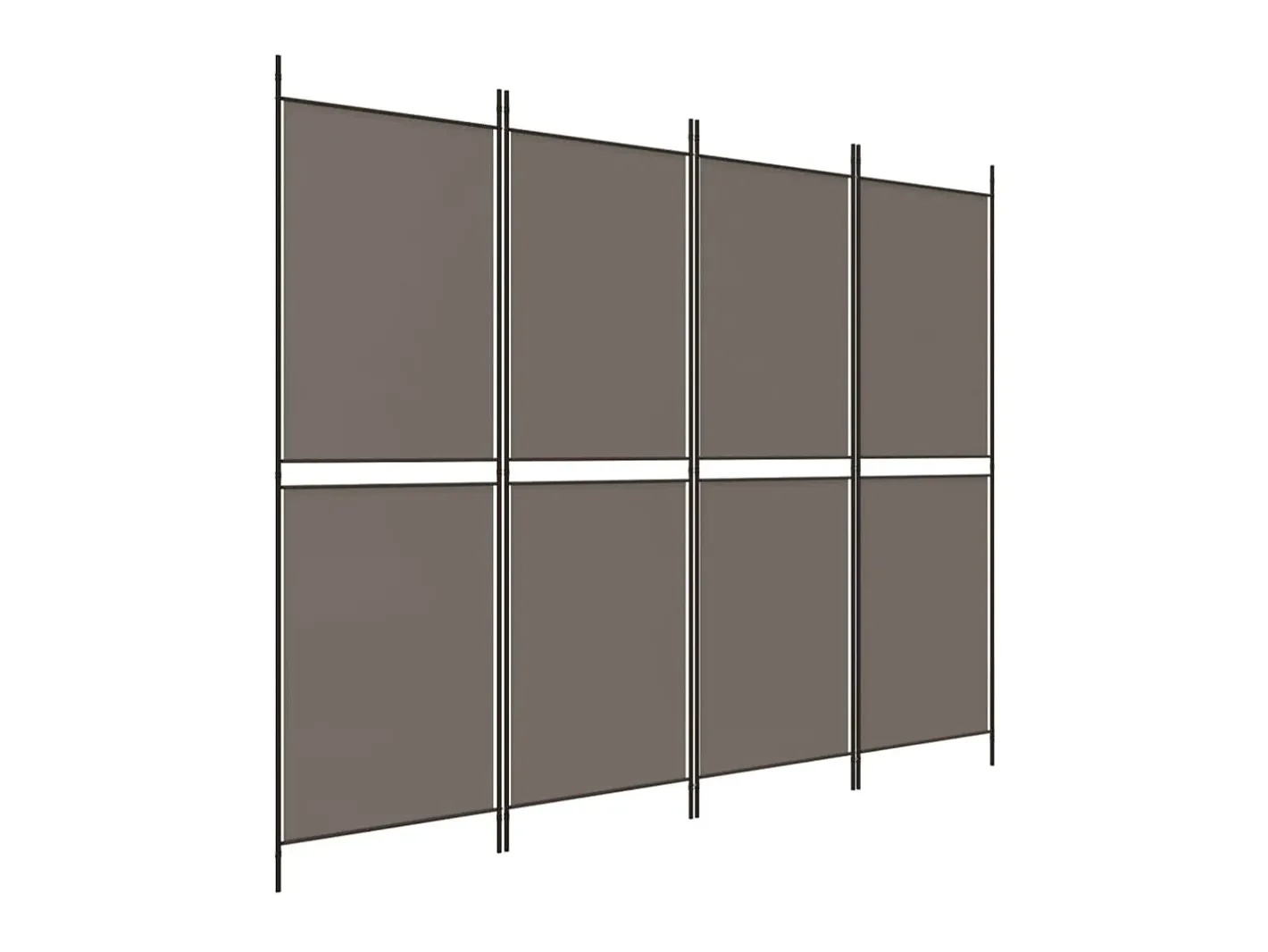 Sale Biombo divisor de 4 paneles de tela 200x180 cm ES924205 Gris antracita