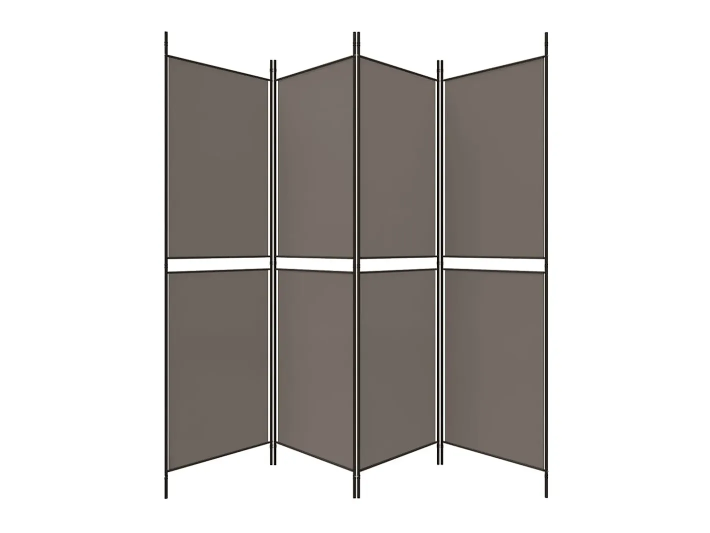 Sale Biombo divisor de 4 paneles de tela 200x180 cm ES924205 Gris antracita