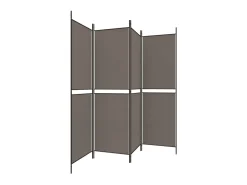 Sale Biombo divisor de 4 paneles de tela 200x180 cm ES924205 Gris antracita