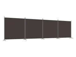 Biombo-Biombo divisor de 4 paneles de tela marrón 698x180 cm ES671000 Marru00f3n