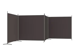Biombo-Biombo divisor de 4 paneles de tela marrón 698x180 cm ES671000 Marru00f3n