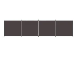 Biombo-Biombo divisor de 4 paneles de tela marrón 698x180 cm ES671000 Marru00f3n