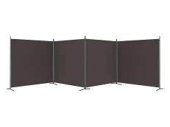 Biombo-Biombo divisor de 4 paneles de tela marrón 698x180 cm ES671000 Marru00f3n