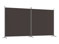 Biombo divisor de 2 paneles de tela marrón 348x180 cm ES833820 Marru00f3n Outlet