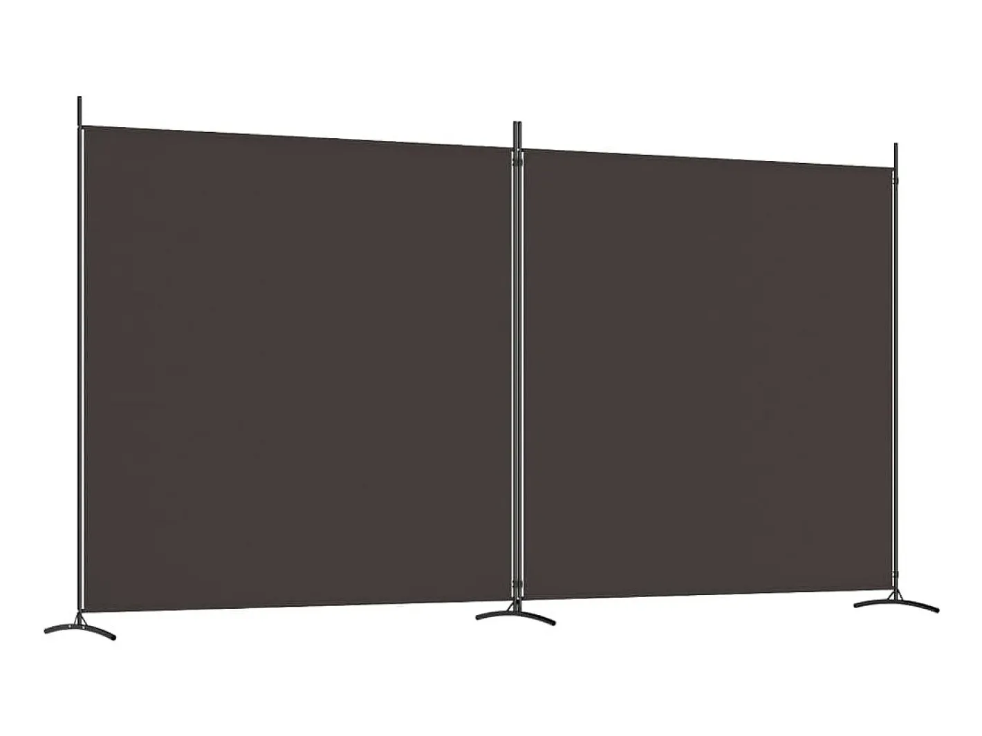 Biombo divisor de 2 paneles de tela marrón 348x180 cm ES833820 Marru00f3n Outlet