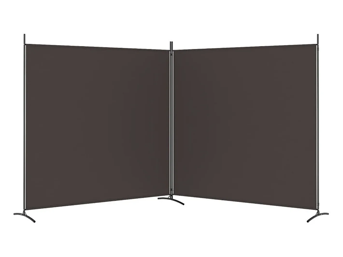 Biombo divisor de 2 paneles de tela marrón 348x180 cm ES833820 Marru00f3n Outlet