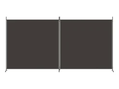 Biombo divisor de 2 paneles de tela marrón 348x180 cm ES833820 Marru00f3n Outlet