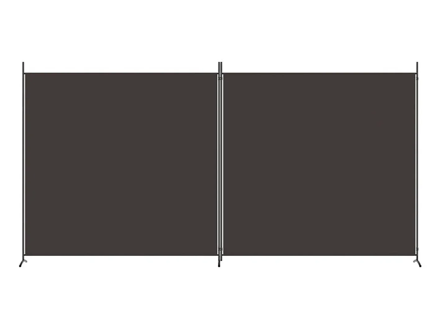 Biombo divisor de 2 paneles de tela marrón 348x180 cm ES833820 Marru00f3n Outlet
