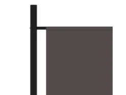 Biombo divisor de 3 paneles antracita 260x180 cm ES621302 Gris Discount