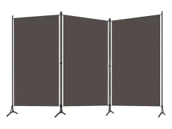 Biombo divisor de 3 paneles antracita 260x180 cm ES621302 Gris Discount