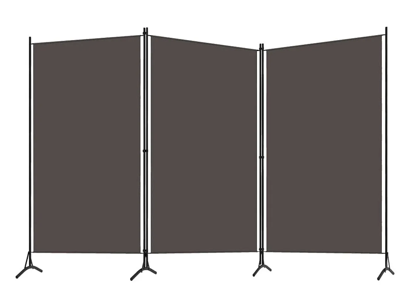 Biombo divisor de 3 paneles antracita 260x180 cm ES621302 Gris Discount