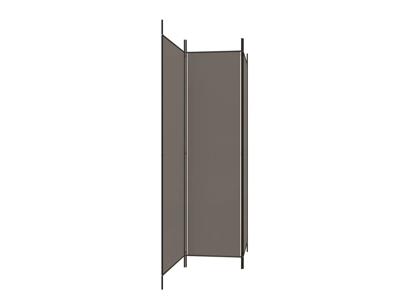 Biombo divisor de 3 paneles de tela 150x200 cm ES181735 Gris antracita Best
