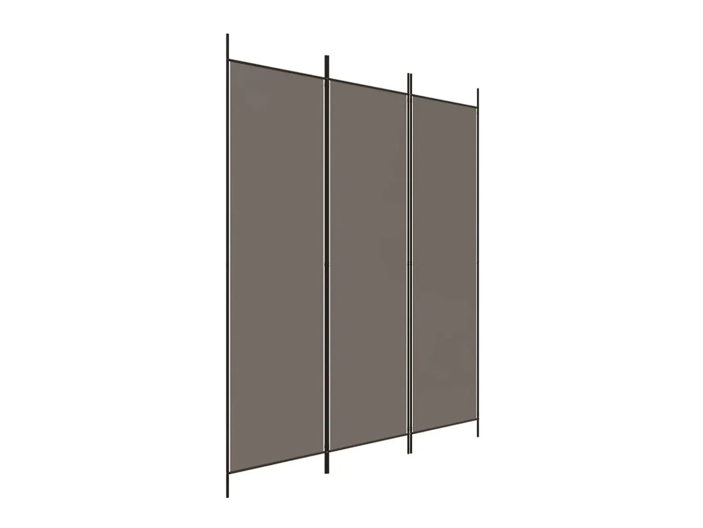 Biombo divisor de 3 paneles de tela 150x200 cm ES181735 Gris antracita Best