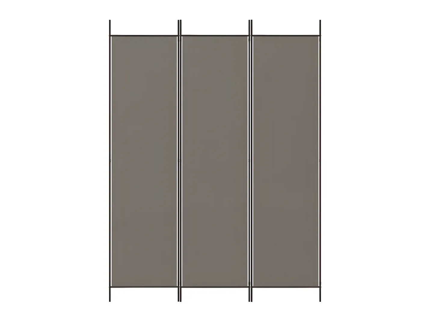 Biombo divisor de 3 paneles de tela 150x200 cm ES181735 Gris antracita Best