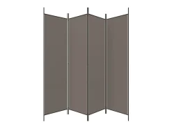 Discount Biombo divisor de 4 paneles de tela 698x180 cm ES840898 Gris antracita