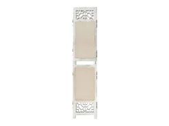 Biombo divisor de 5 paneles de tela color 175x165 cm ES290717 Crema Clearance