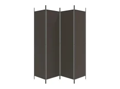 Outlet Biombo divisor de 4 paneles de tela marrón 200x200 cm ES532800 Marru00f3n