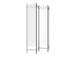 Biombo-Biombo divisor de 4 paneles de tela 160x200 cm ES377971 Blanco