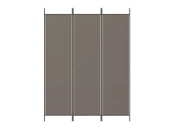New Biombo divisor de 3 paneles de tela 150x220 cm ES864745 Gris antracita