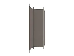 New Biombo divisor de 3 paneles de tela 150x220 cm ES864745 Gris antracita