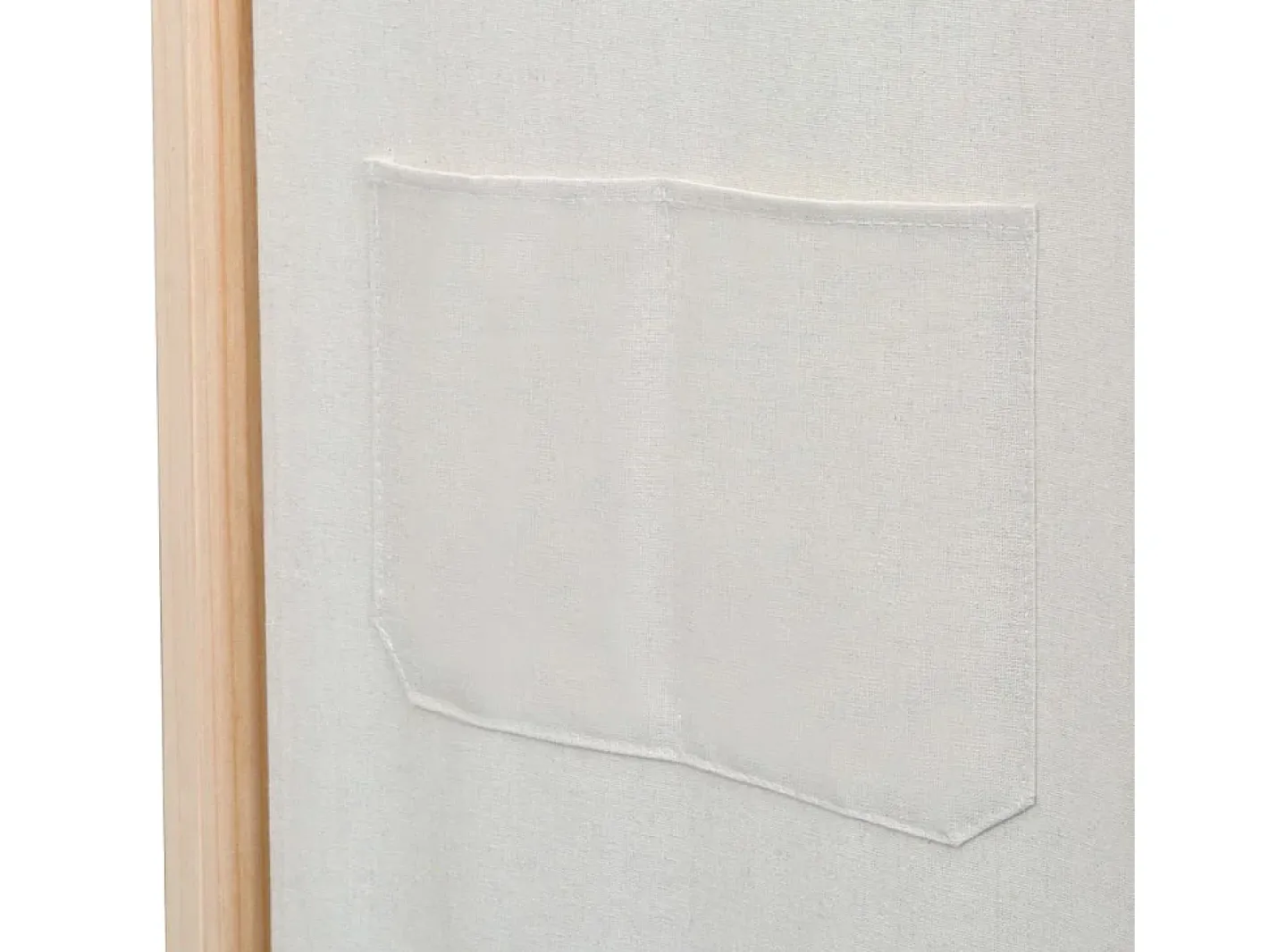 Biombo divisor de 3 paneles de tela color 120x170x4 cm ES844102 Crema New