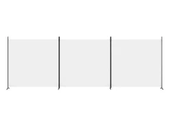 Biombo divisor de 3 paneles de tela 525x180 cm ES320703 Blanco Hot